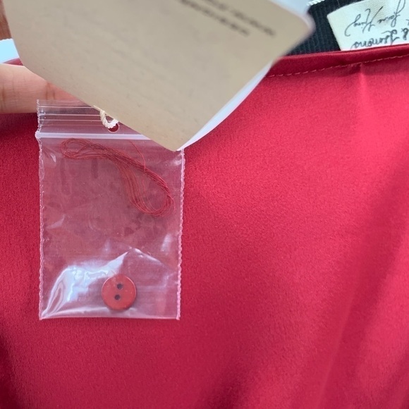 FOR LOVE & LEMONS x JAIME KING LA LYDIA RUBY RED  ROBE LONG SLEEVE WRAP DRESS - Picture 14 of 15